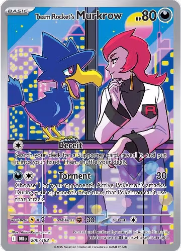 Team Rocket's Murkrow - 200/182 (200/182), Destined Rivals — Pokémon card price