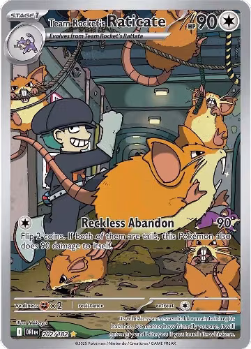Team Rocket's Raticate - 202/182 (202/182), Destined Rivals — Pokémon card price