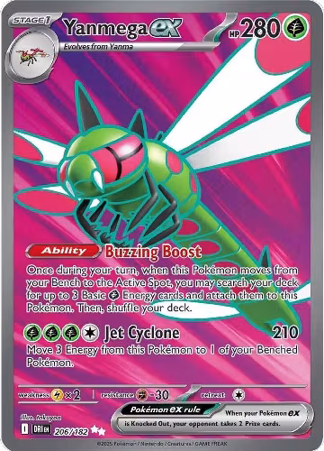 Yanmega ex - 206/182 (206/182), Destined Rivals — Pokémon card price