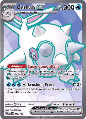 Cetitan ex - 210/182 (210/182), Destined Rivals — Pokémon card price