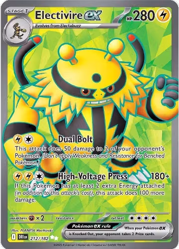 Electivire ex - 212/182 (212/182), Destined Rivals — Pokémon card price