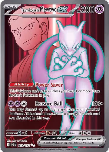 Team Rocket's Mewtwo ex - 213/182 (213/182), Destined Rivals — Pokémon card price