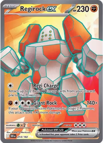 Regirock ex - 214/182 (214/182), Destined Rivals — Pokémon card price
