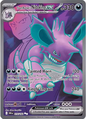 Team Rocket's Nidoking ex - 216/182 (216/182), Destined Rivals — Pokémon card price