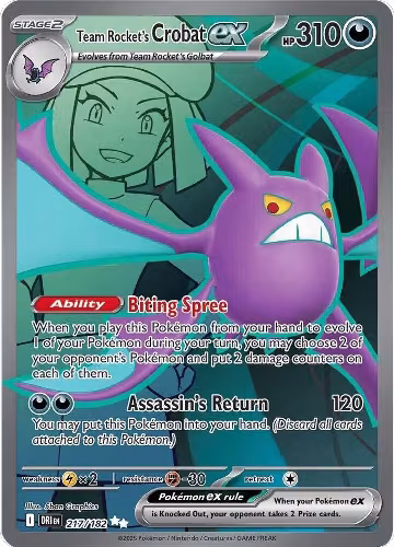 Team Rocket's Crobat ex - 217/182 (217/182), Destined Rivals — Pokémon card price