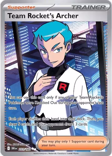 Team Rocket's Archer - 223/182 (223/182), Destined Rivals — Pokémon card price