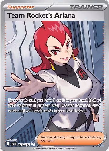 Team Rocket's Ariana - 224/182 (224/182), Destined Rivals — Pokémon card price