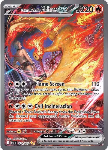 Team Rocket's Moltres ex - 229/182 (229/182) — card price