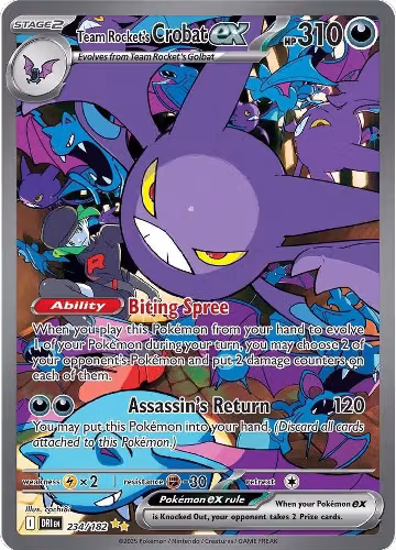 Team Rocket's Crobat ex - 234/182 (234/182), Destined Rivals — Pokémon card price