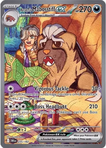 Arven's Mabosstiff ex - 235/182 (235/182), Destined Rivals — Pokémon card price