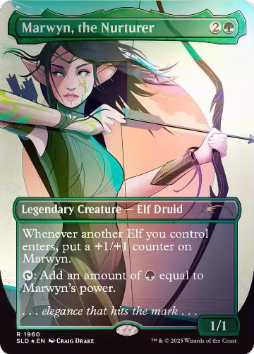 Marwyn, the Nurturer (Rainbow Foil) (1960), Secret Lair Drop Series — Magic card price