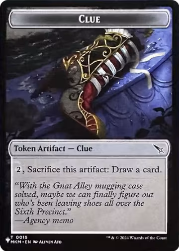 Clue // Copy Double-Sided Token (15 // 1), The List Reprints — Magic card price