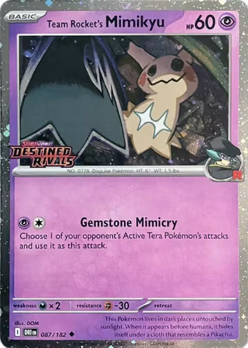 Team Rocket's Mimikyu (Prerelease) (087/182), Miscellaneous Cards & Products — Pokémon card price