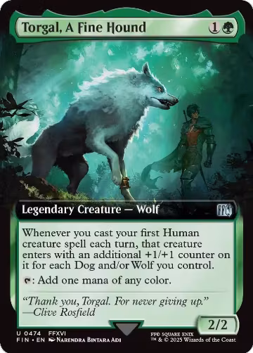 Torgal, A Fine Hound (Extended Art) (474), FINAL FANTASY — Magic card price