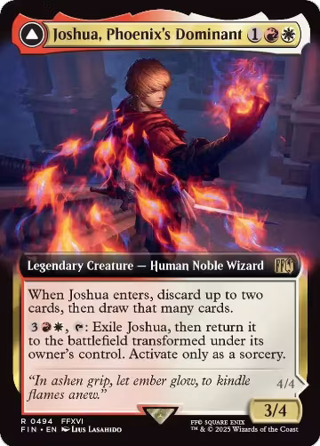 Joshua, Phoenix's Dominant (Extended Art) (494), FINAL FANTASY — Magic card price