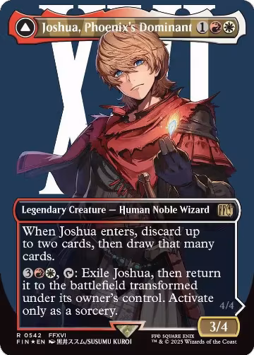 Joshua, Phoenix's Dominant (Borderless) (Surge Foil) (542), FINAL FANTASY — Magic card price