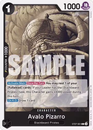 Avalo Pizarro (ST27-001), ST-27: Starter Deck 27 BLACK Marshall.D.Teach — One Piece card price