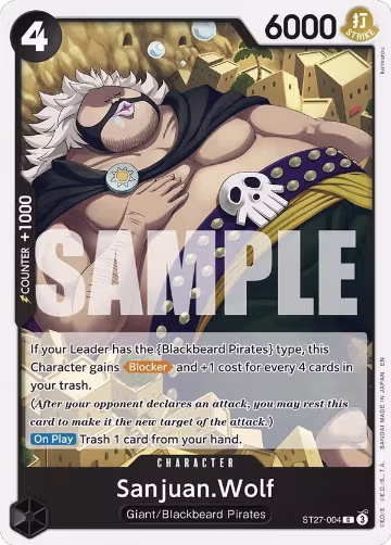 Sanjuan.Wolf (ST27-004), ST-27: Starter Deck 27 BLACK Marshall.D.Teach — One Piece card price