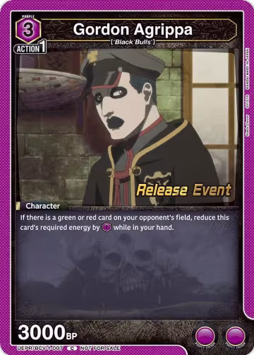 Gordon Agrippa (UEPR/BCV-1-007), Black Clover Release Event Cards — Union Arena card price