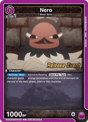 Nero (010) (UEPR/BCV-1-010), Black Clover Release Event Cards — Union Arena card price
