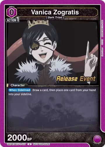Vanica Zogratis (017) (UEPR/BCV-1-017), Black Clover Release Event Cards — Union Arena card price