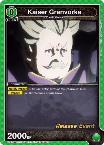 Kaiser Granvorka (UEPR/BCV-1-060), Black Clover Release Event Cards — Union Arena card price
