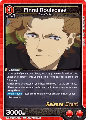 Finral Roulacase (085) (UEPR/BCV-1-085), Black Clover Release Event Cards — Union Arena card price