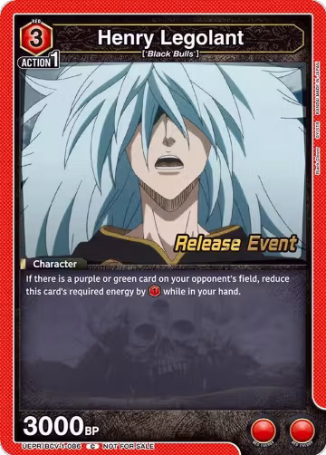 Henry Legolant (UEPR/BCV-1-086), Black Clover Release Event Cards — Union Arena card price
