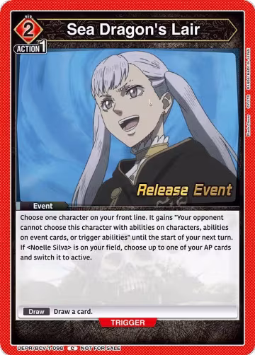 Sea Dragon's Lair (UEPR/BCV-1-098), Black Clover Release Event Cards — Union Arena card price