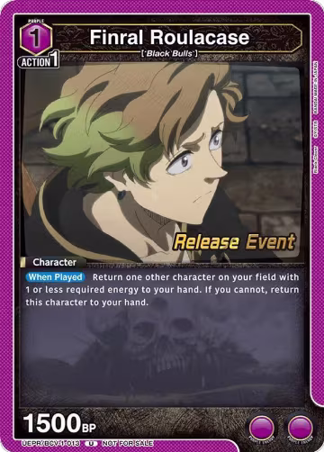 Finral Roulacase (013) (UEPR/BCV-1-013), Black Clover Release Event Cards — Union Arena card price