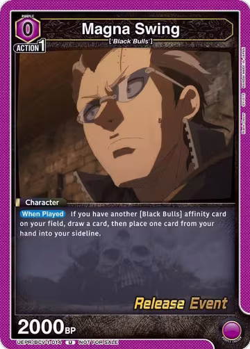 Magna Swing (UEPR/BCV-1-014), Black Clover Release Event Cards — Union Arena card price