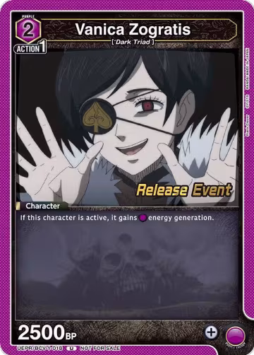 Vanica Zogratis (018) (UEPR/BCV-1-018), Black Clover Release Event Cards — Union Arena card price