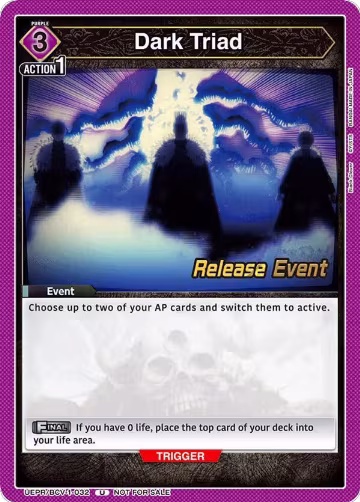 Dark Triad (UEPR/BCV-1-032), Black Clover Release Event Cards — Union Arena card price