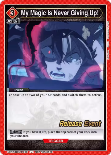 My Magic Is Never Giving Up! (UEPR/BCV-1-096) — card price