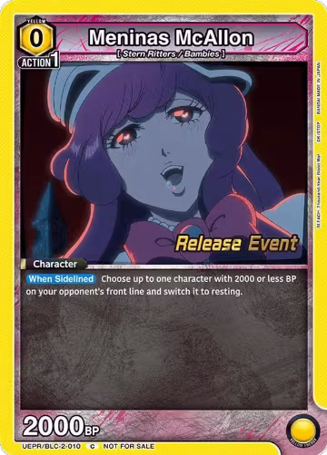 Meninas McAllon (UEPR/BLC-2-010), UEX01BT: BLEACH: Thousand-Year Blood War Vol.2 Release Event Cards — Union Arena card price