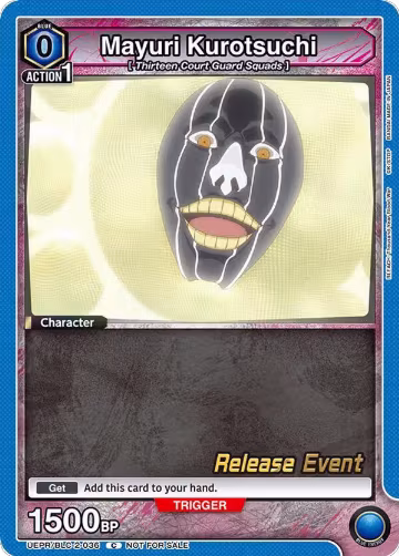 Mayuri Kurotsuchi (036) (UEPR/BLC-2-036), UEX01BT: BLEACH: Thousand-Year Blood War Vol.2 Release Event Cards — Union Arena card price