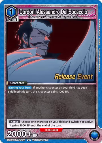 Dordoni Alessandro Del Socaccio (UEPR/BLC-2-041), UEX01BT: BLEACH: Thousand-Year Blood War Vol.2 Release Event Cards — Union Arena card price