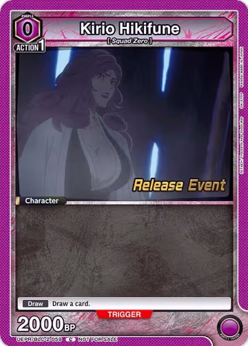 Kirio Hikifune (UEPR/BLC-2-059), UEX01BT: BLEACH: Thousand-Year Blood War Vol.2 Release Event Cards — Union Arena card price