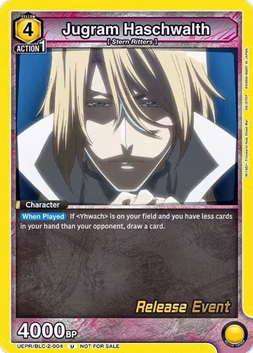 Jugram Haschwalth (UEPR/BLC-2-004), UEX01BT: BLEACH: Thousand-Year Blood War Vol.2 Release Event Cards — Union Arena card price