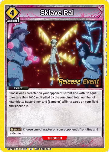 Sklave Rai (UEPR/BLC-2-012), UEX01BT: BLEACH: Thousand-Year Blood War Vol.2 Release Event Cards — Union Arena card price