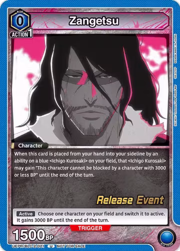 Zangetsu (UEPR/BLC-2-021), UEX01BT: BLEACH: Thousand-Year Blood War Vol.2 Release Event Cards — Union Arena card price