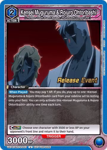 Kensei Muguruma & Rojuro Ohtoribashi (UEPR/BLC-2-043), UEX01BT: BLEACH: Thousand-Year Blood War Vol.2 Release Event Cards — Union Arena card price