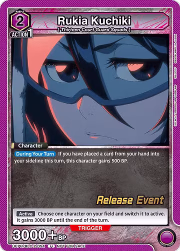 Rukia Kuchiki (054) (UEPR/BLC-2-054), UEX01BT: BLEACH: Thousand-Year Blood War Vol.2 Release Event Cards — Union Arena card price