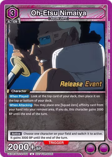 Oh-Etsu Nimaiya (UEPR/BLC-2-058), UEX01BT: BLEACH: Thousand-Year Blood War Vol.2 Release Event Cards — Union Arena card price