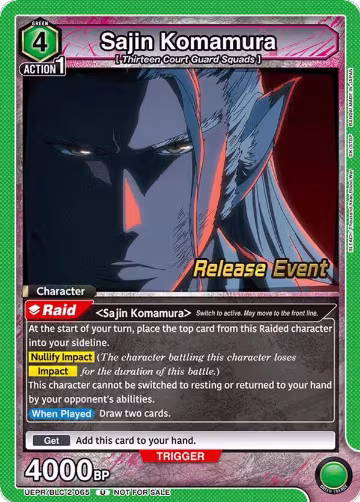Sajin Komamura (UEPR/BLC-2-065), UEX01BT: BLEACH: Thousand-Year Blood War Vol.2 Release Event Cards — Union Arena card price