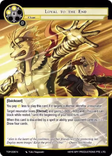 Loyal to the End (TOP-006 N), Ten Oaths of Protopaterpolis' War — Force of Will card price