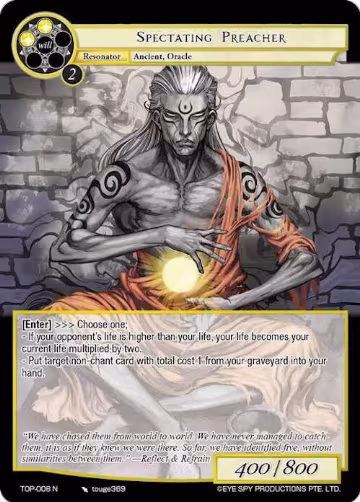 Spectating Preacher (TOP-008 N), Ten Oaths of Protopaterpolis' War — Force of Will card price