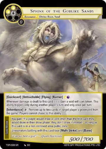 Sphinx of the Godlike Sands (TOP-009 SR), Ten Oaths of Protopaterpolis' War — Force of Will card price