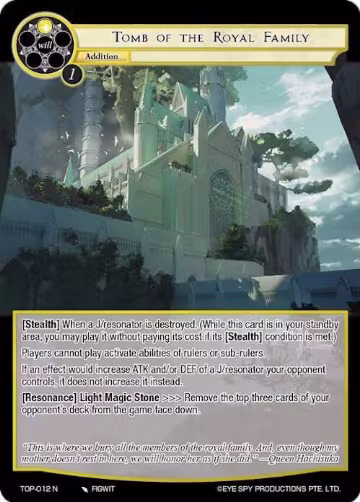 Tomb of the Royal Family (TOP-012 N), Ten Oaths of Protopaterpolis' War — Force of Will card price