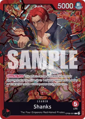Shanks (Reprint) (OP09-001), ST-23: Starter Deck 23 RED Shanks — One Piece card price